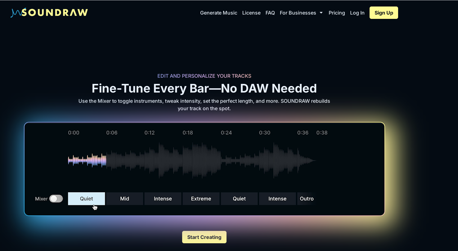 Soundraw使用界面